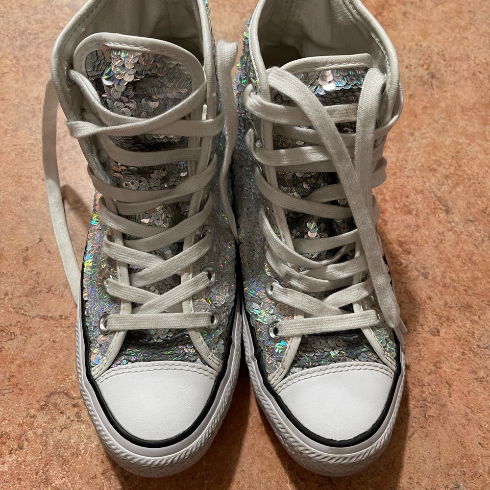 Converse sequin hi tops